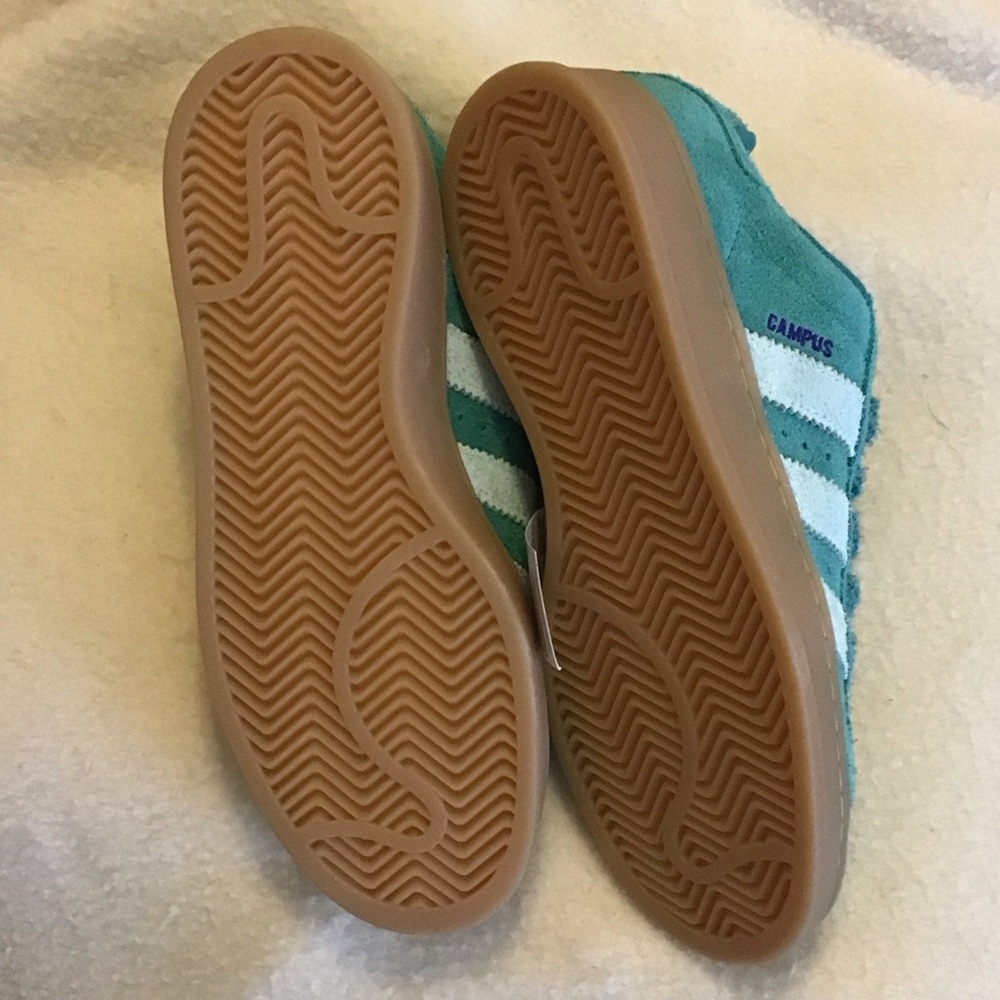 ADIDAS NIB Womens 8 Wide Campus 00’s women’s green suede sneakers - Picture 7 of 12